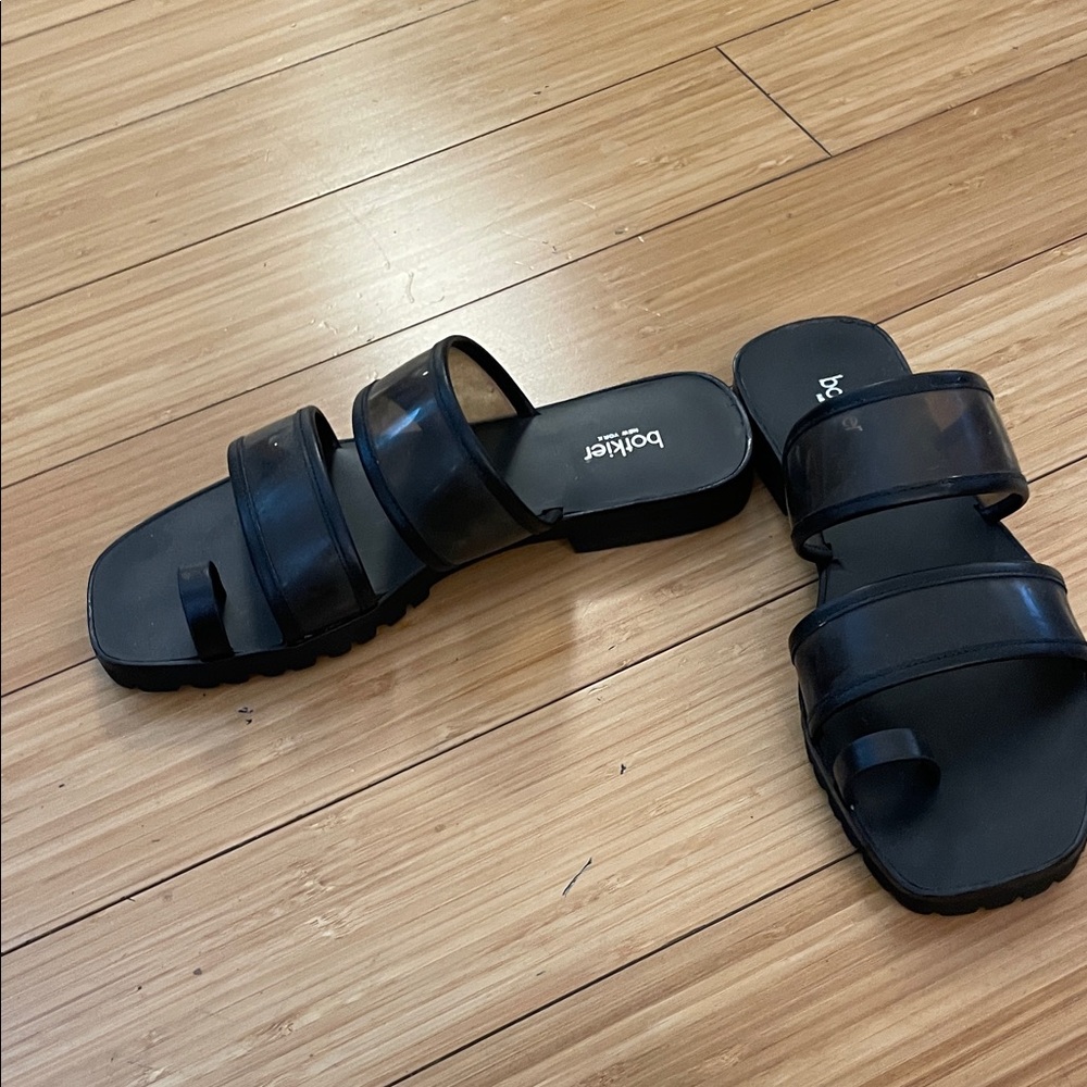 Botkier Black Slide Sandals